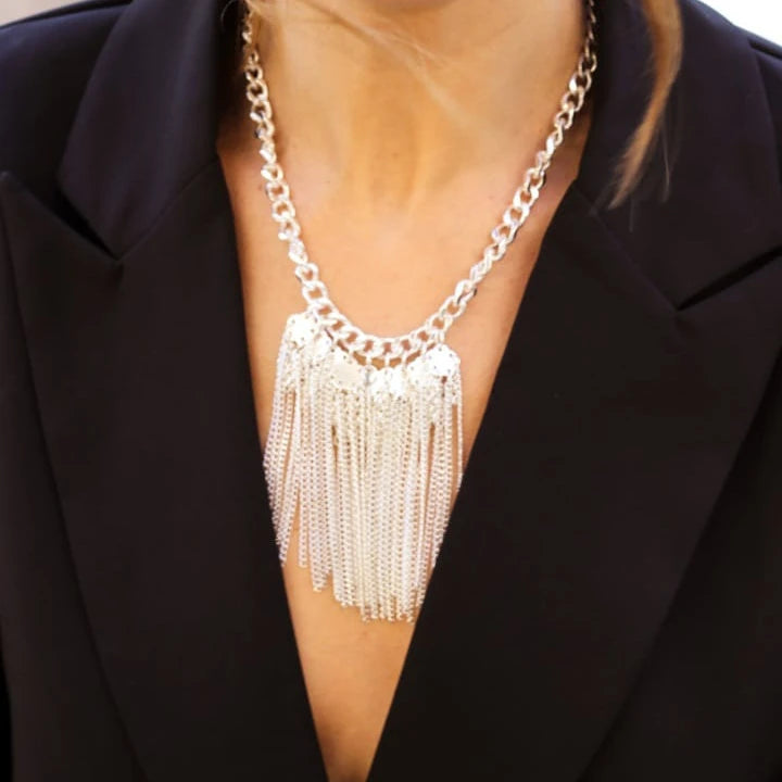 COLLAR CASCADA PLATEADO
