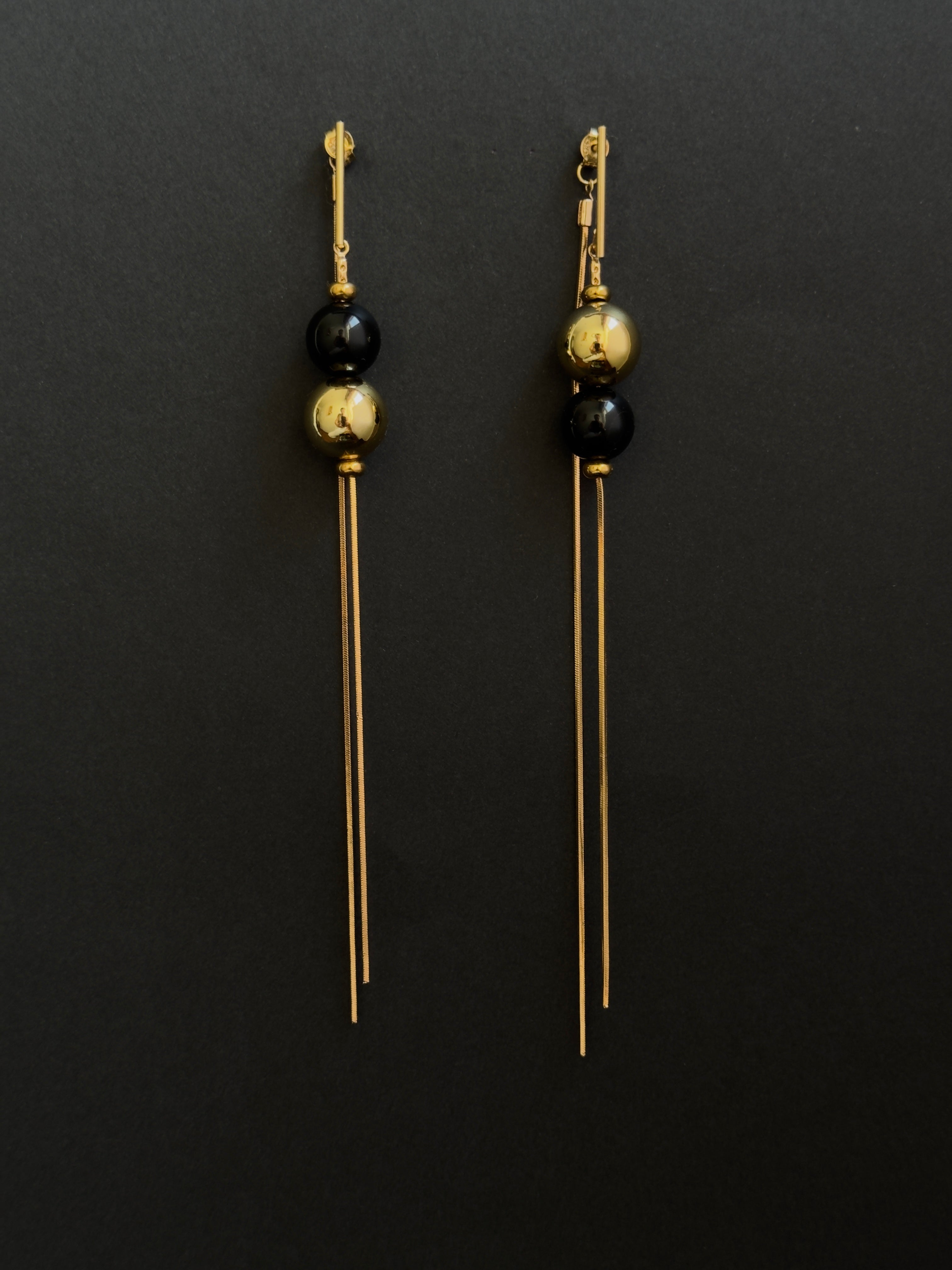 PENDIENTES ONYX DORÉ